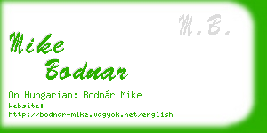 mike bodnar business card