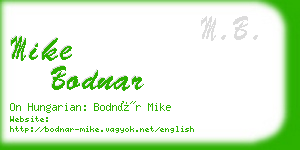 mike bodnar business card